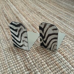 Zebra Hide Book Ends